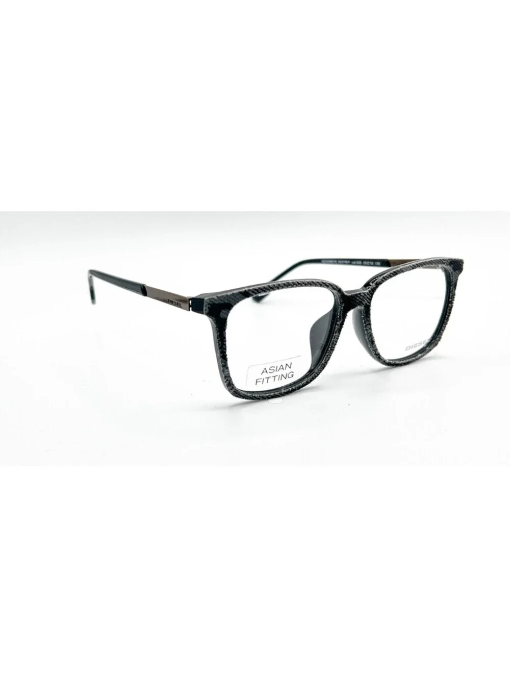 Diesel Dl5116-F 005 Grey Pattern Denim Black Authentic Eyeglasses 53-16-150